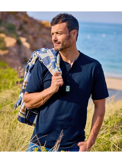 Set van 3 katoenen T-shirts met knopenhals - ATLAS FOR MEN - Kiabi