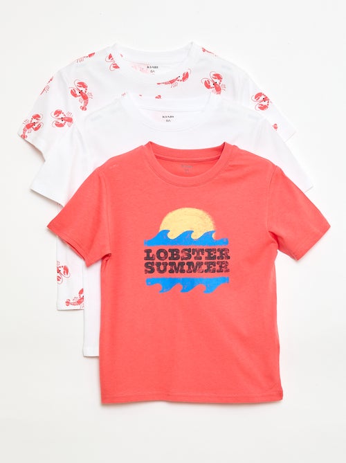 Set van 3 katoenen T-shirts - Kiabi