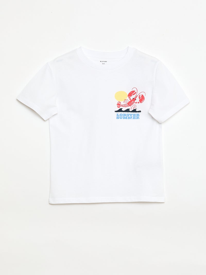 Set van 3 katoenen T-shirts Wit - Kiabi