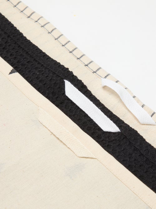 Set van 3 kersttheedoeken met print van katoen 50x70 cm - Kiabi