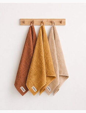 Set van 3 keukenhanddoeken van 100% katoen, diverse kleuren, badstof - Gamusi.