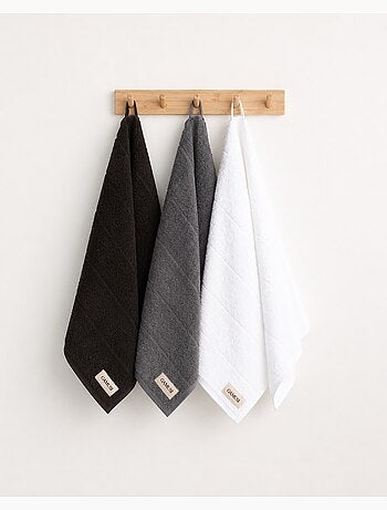 Set van 3 keukenhanddoeken van 100% katoen, diverse kleuren, badstof - Gamusi.