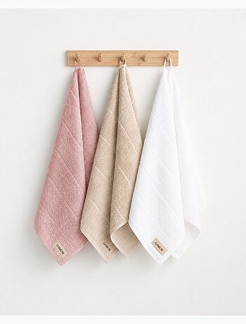 Set van 3 keukenhanddoeken van 100% katoen, diverse kleuren, badstof - Gamusi.
