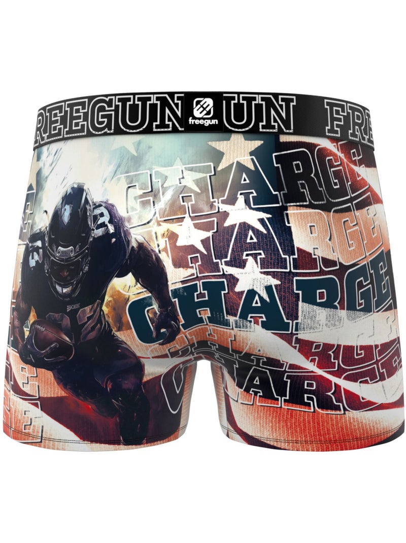 Set van 3 kinderboxershorts. 2 jaar garantie. This is america Rood - Kiabi