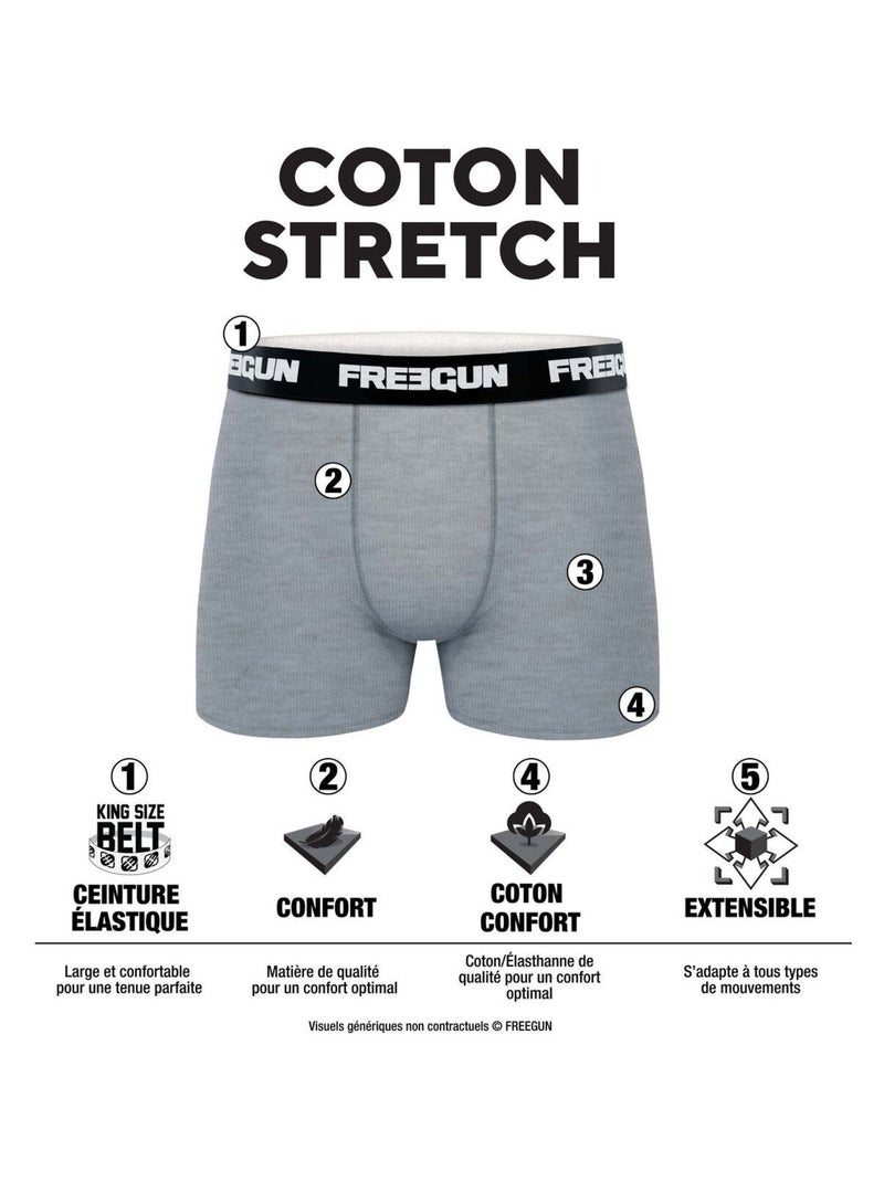 Set van 3 kinderboxershorts frgn Zwart - Kiabi