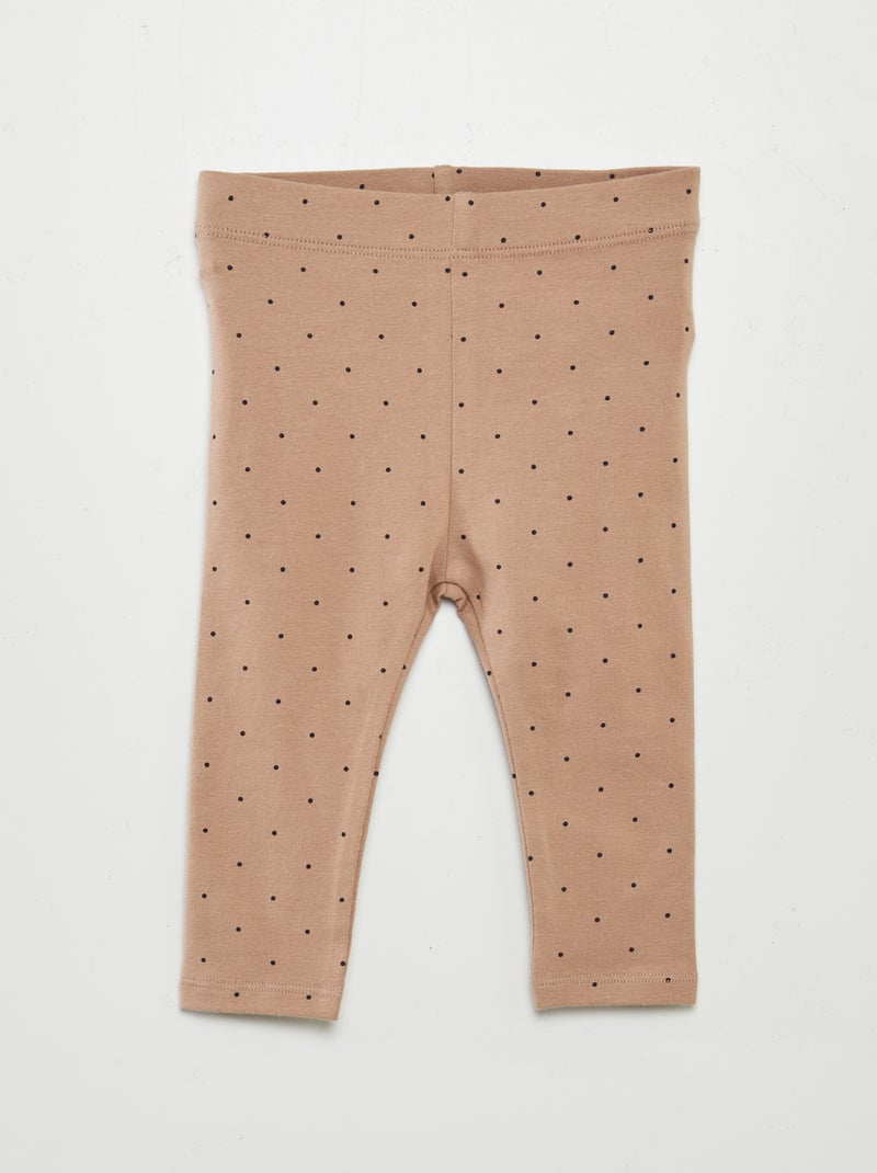 Set van 3 lange leggings BIEGE - Kiabi