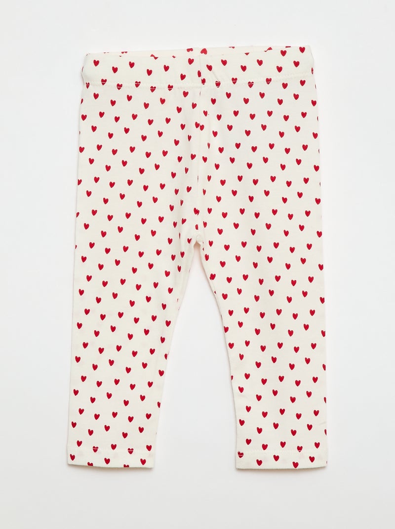 Set van 3 lange leggings Wit - Kiabi