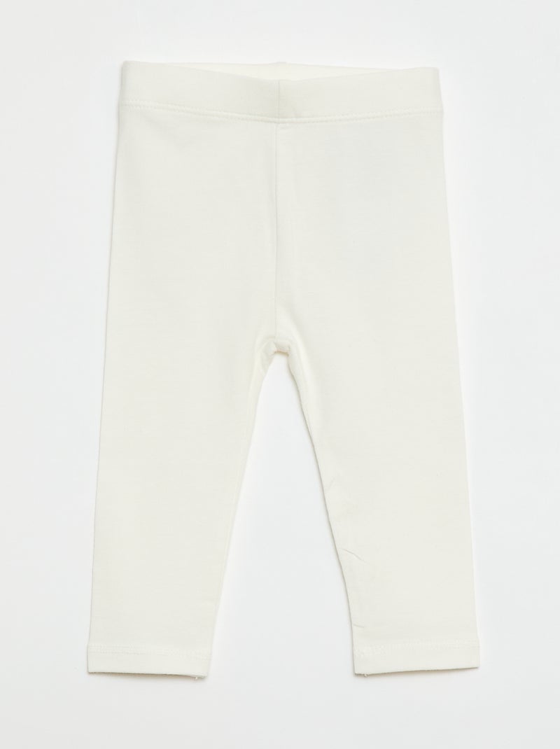 Set van 3 lange leggings Wit - Kiabi