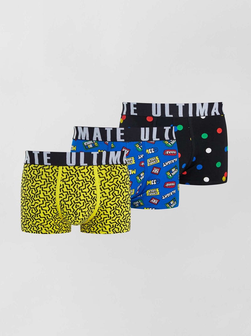 Set van 3 leuke boxers BLAUW - Kiabi