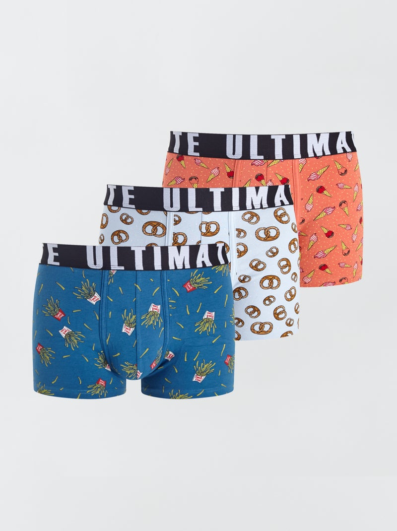 Set van 3 leuke boxers BLAUW - Kiabi