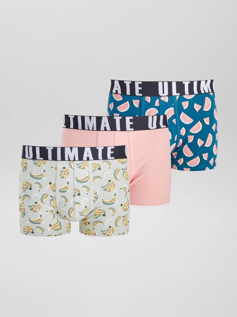 Set van 3 leuke boxers BLAUW - Kiabi