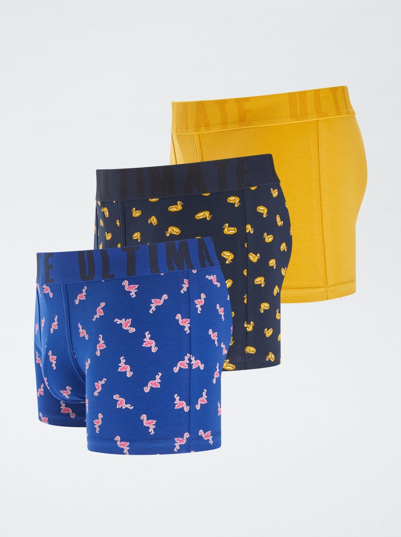 Set van 3 leuke boxers BLAUW - Kiabi