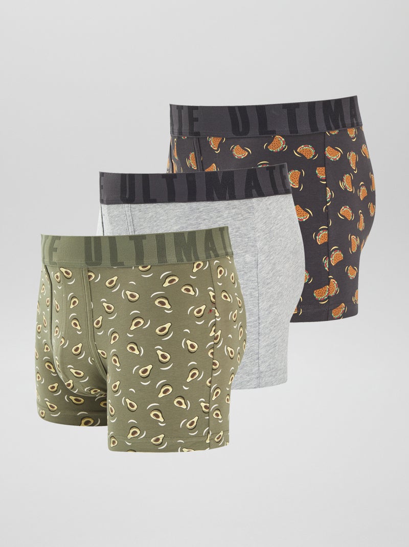Set van 3 leuke boxers GROEN - Kiabi
