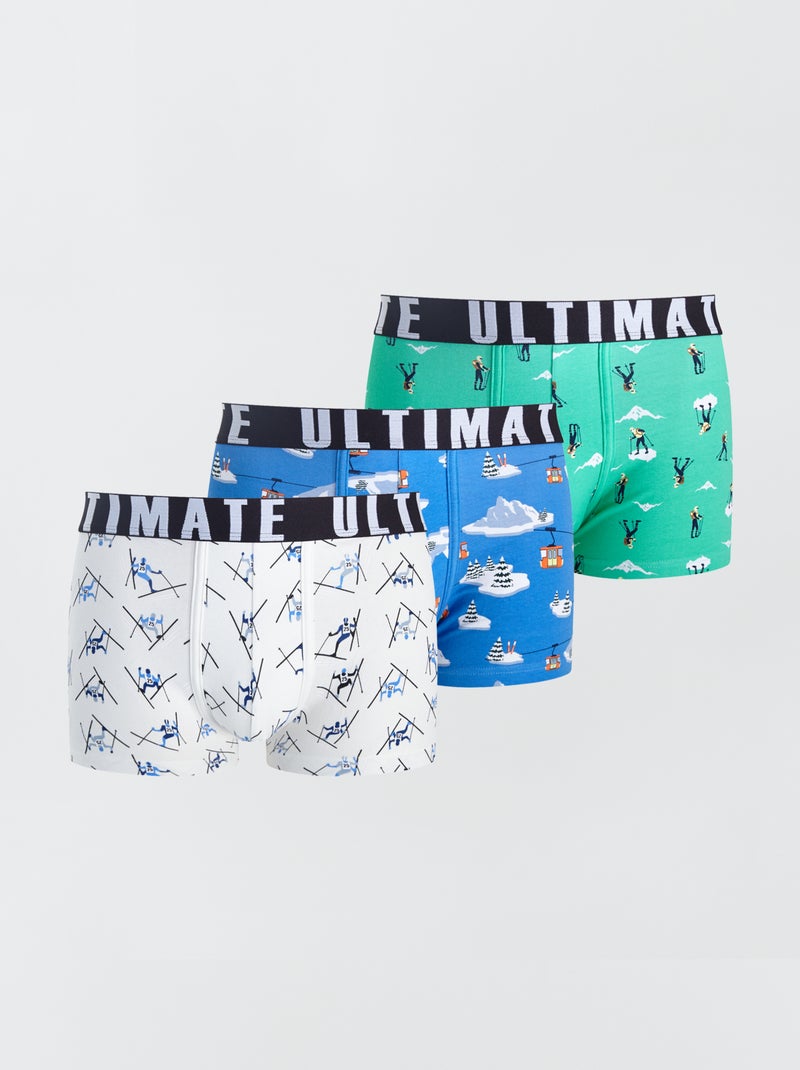 Set van 3 leuke boxers WIT - Kiabi