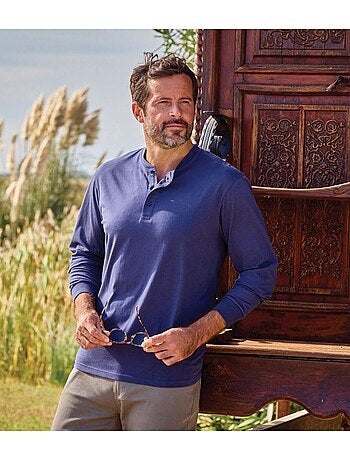Set van 3 longsleeves met henleykraag - atlas for men