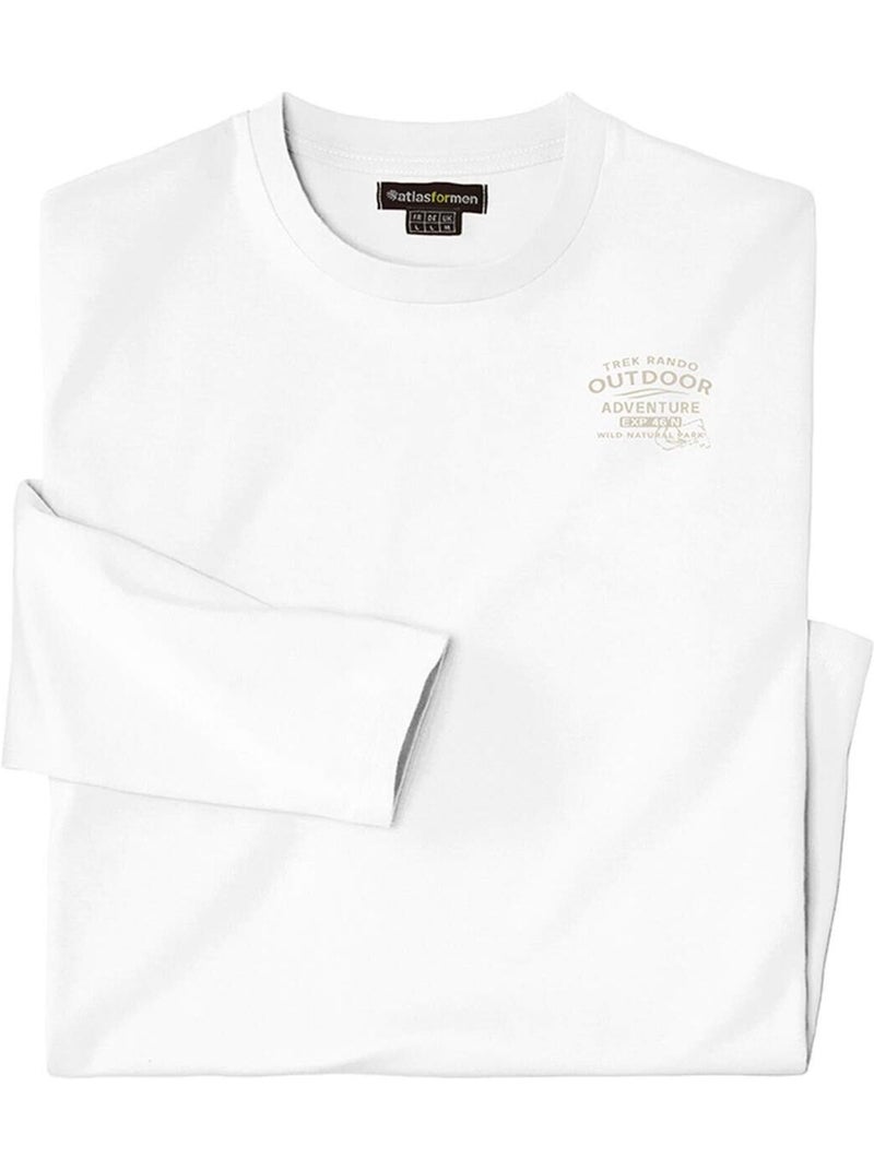 Set van 3 longsleeves met ronde hals - atlas for men Wit Bordeaux Zwart - Kiabi