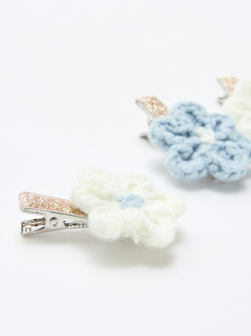 Set van 3 macramé krokodillenklemmen Blauw - Kiabi