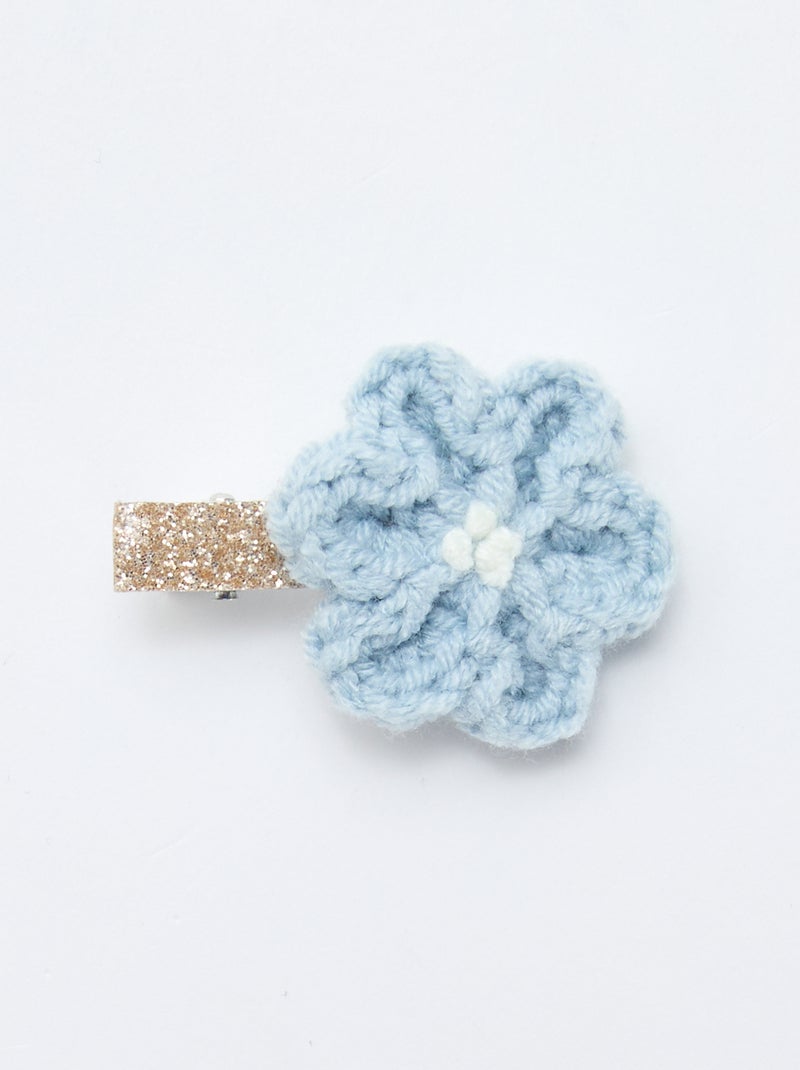 Set van 3 macramé krokodillenklemmen Blauw - Kiabi