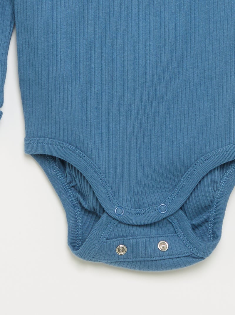 Set van 3 meegroei-bodies - Kiabi Blauw - Kiabi