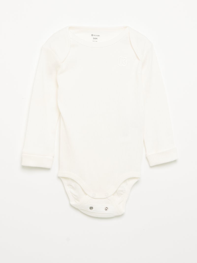 Set van 3 meegroei-bodies - Kiabi Blauw - Kiabi