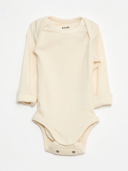 Set van 3 meegroeiende rompers met US-hals en lange mouwen - Kiabi