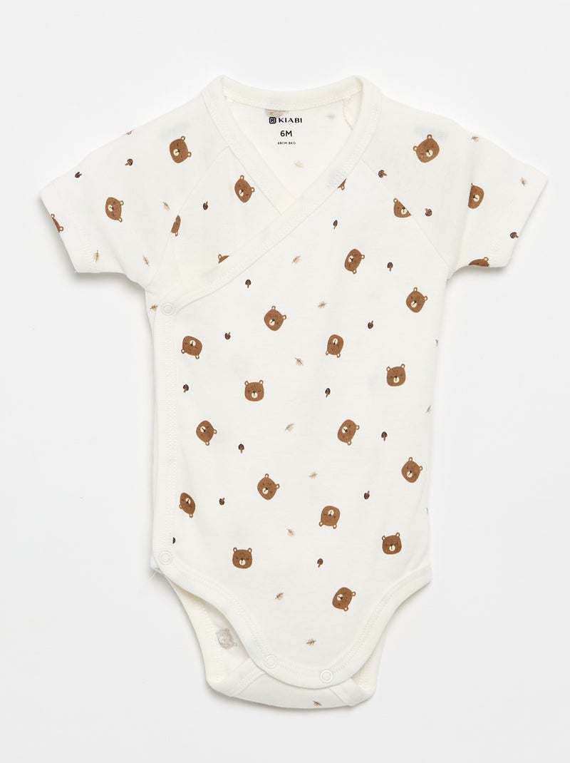 Set van 3 meegroeirompers Bruin - Kiabi