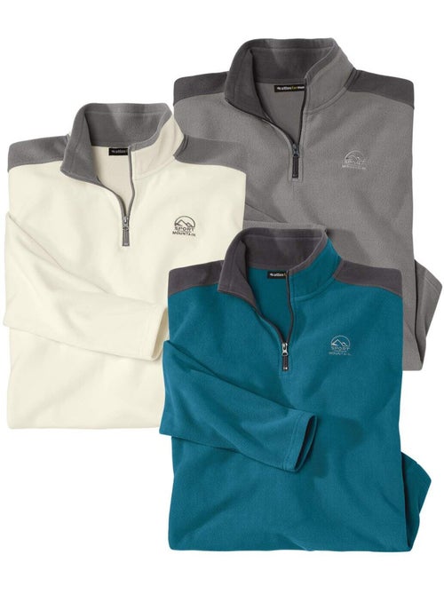 Set van 3 microfleece truien x-trem - atlas for men - Kiabi Set van 3 microfleece truien x-trem - atlas for men - Kiabi