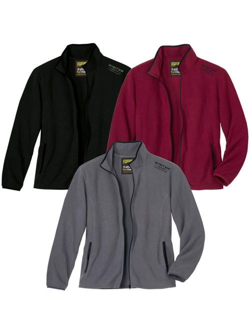 Set van 3 microfleecevesten - atlas for men - Kiabi
