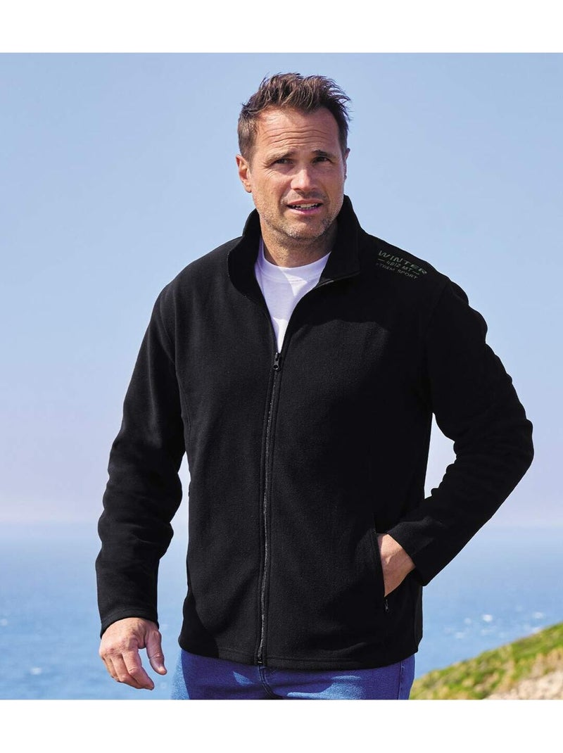 Set van 3 microfleecevesten - atlas for men Bordeauxgrijs Zwart - Kiabi