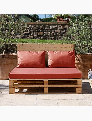 Set van 3 minorque waterproof outdoor palletkussens met afneembare hoezen