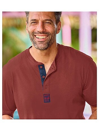 Set van 3 mooie T-shirts met knopenhals - ATLAS FOR MEN