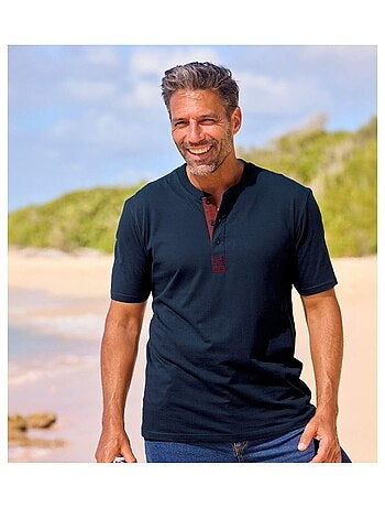 Set van 3 mooie T-shirts met knopenhals - ATLAS FOR MEN