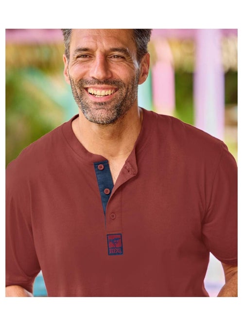 Set van 3 mooie T-shirts met knopenhals - ATLAS FOR MEN - Kiabi