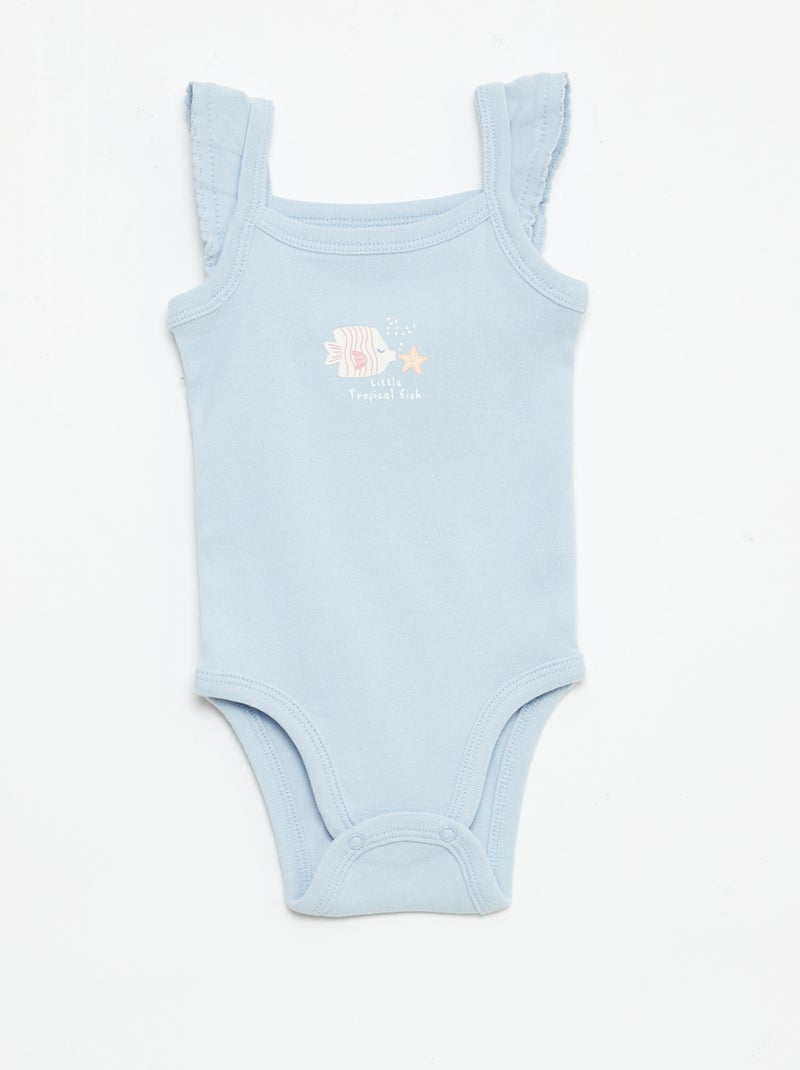 Set van 3 mouwloze rompers Biege - Kiabi