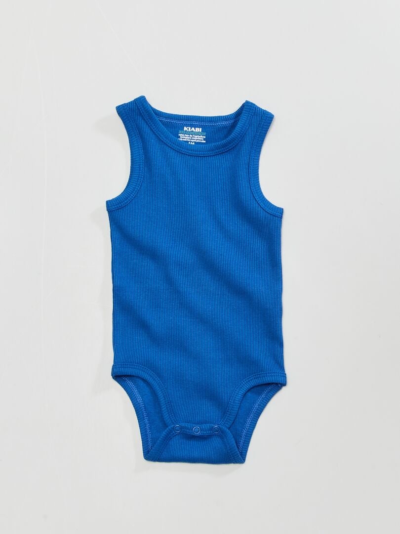Set van 3 mouwloze rompertjes BLAUW Kiabi 8.00€