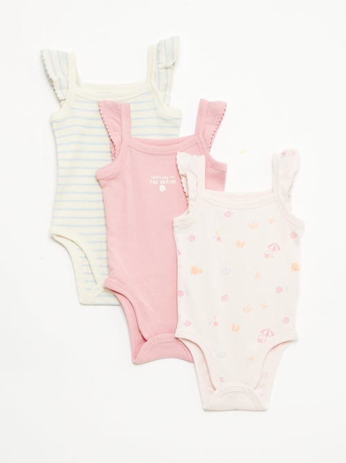 Set van 3 mouwloze rompertjes - Kiabi