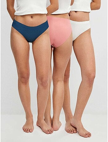 Set van 3 naadloze klassieke slips van microvezel