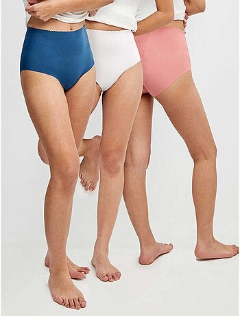 Set van 3 naadloze onzichtbare slips van microvezel