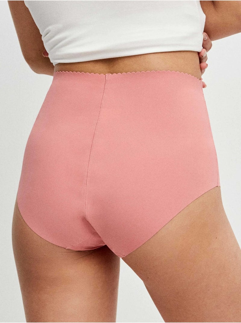 Set van 3 naadloze onzichtbare slips van microvezel Multicolor - Kiabi