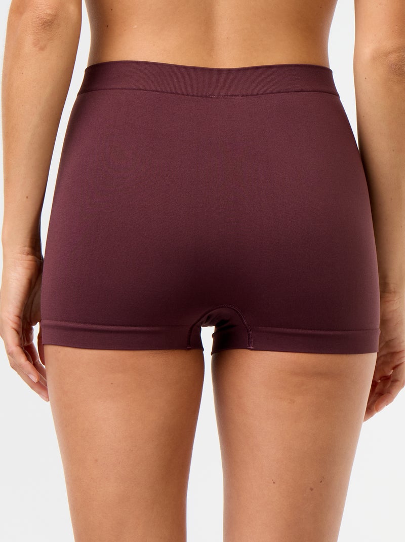 Set van 3 naadloze shortjes Paars - Kiabi