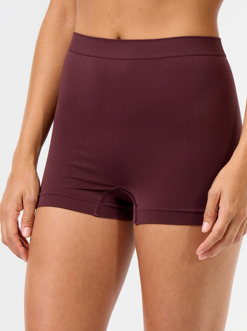 Set van 3 naadloze shortjes Paars - Kiabi