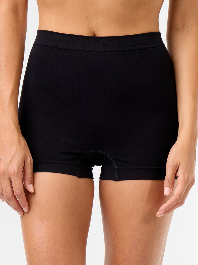 Set van 3 naadloze shortjes Zwart - Kiabi