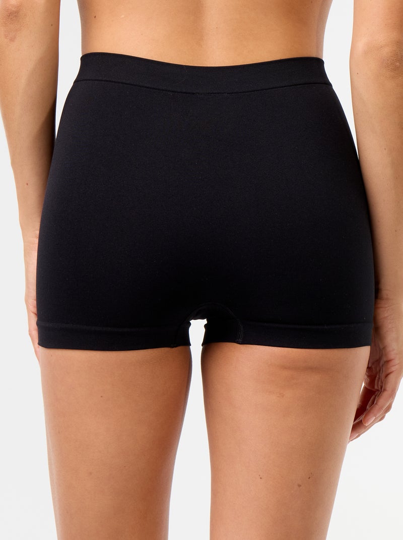 Set van 3 naadloze shortjes Zwart - Kiabi