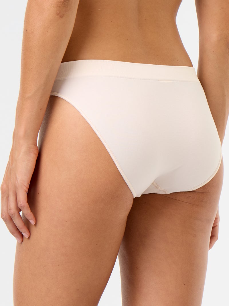 Set van 3 naadloze slips Paars - Kiabi