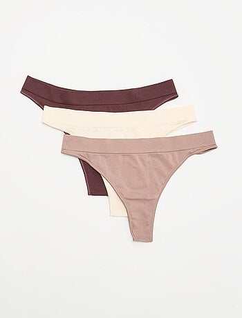 Set van 3 naadloze tanga's