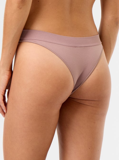 Set van 3 naadloze tanga's - Kiabi