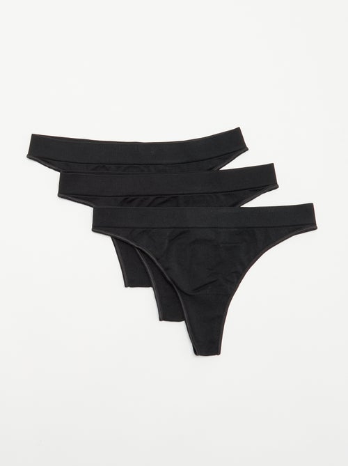 Set van 3 naadloze tanga's - Kiabi