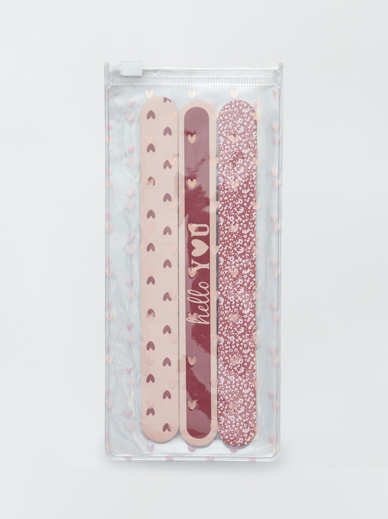 Set van 3 nagelvijlen ROSE - Kiabi
