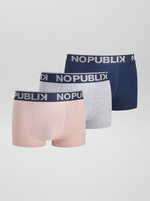 Set van 3 'No Publik'-boxershorts - Kiabi