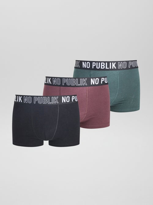 Set van 3 'No Publik'-boxershorts - Kiabi